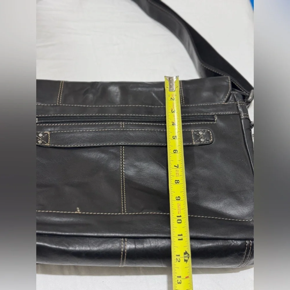 JACK GEORPES Elegant Black Leather Baby Bag